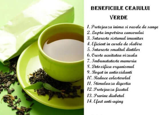 Beneficiile ceaiului verde asupra sănătății