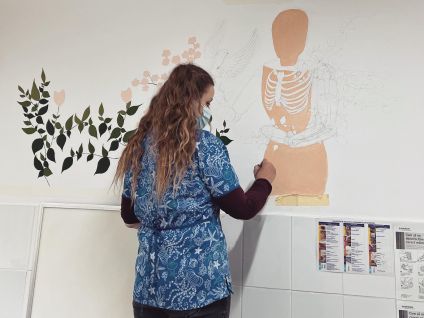 Pictură murală la Cabinetul de Ortopedie și Traumatologie