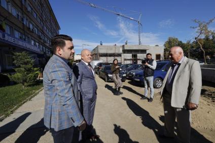 Vizită de lucru pe șantierul noului corp de clădire al Unității de Primiri Urgențe