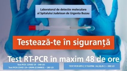 Spitalul Județean de Urgență Buzău deține un Laborator de Biologie moleculară